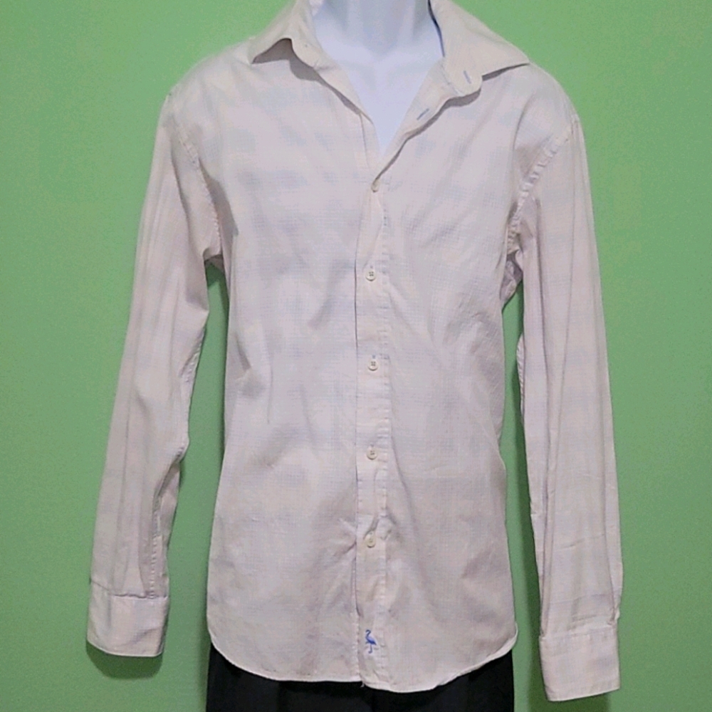 Tailorbyrd White and Sky Blue Button-Down Shirt
